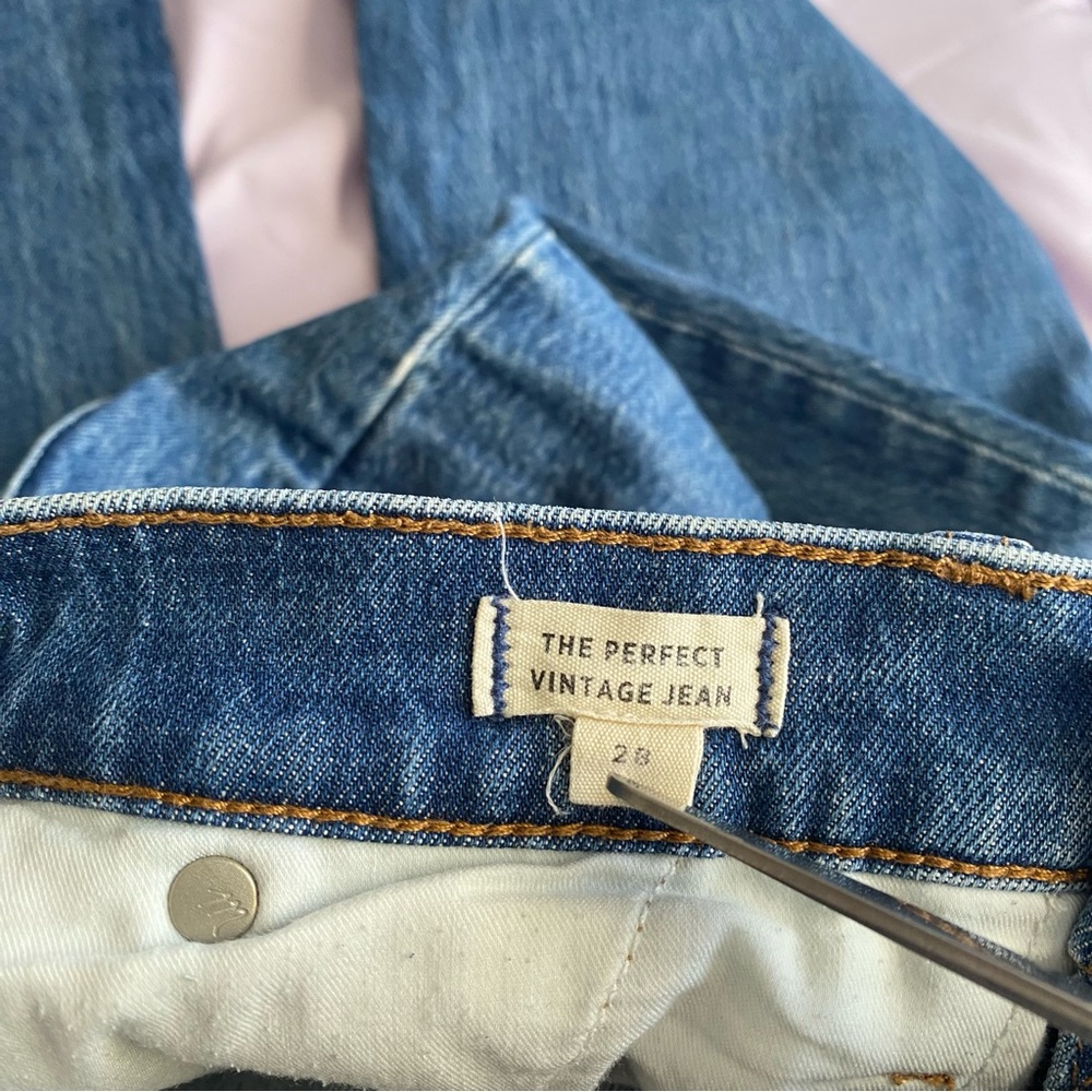 Madewell The Perfect Vintage Straight Jean Mid Wash Women’s Size 28 - Picture 5 of 10